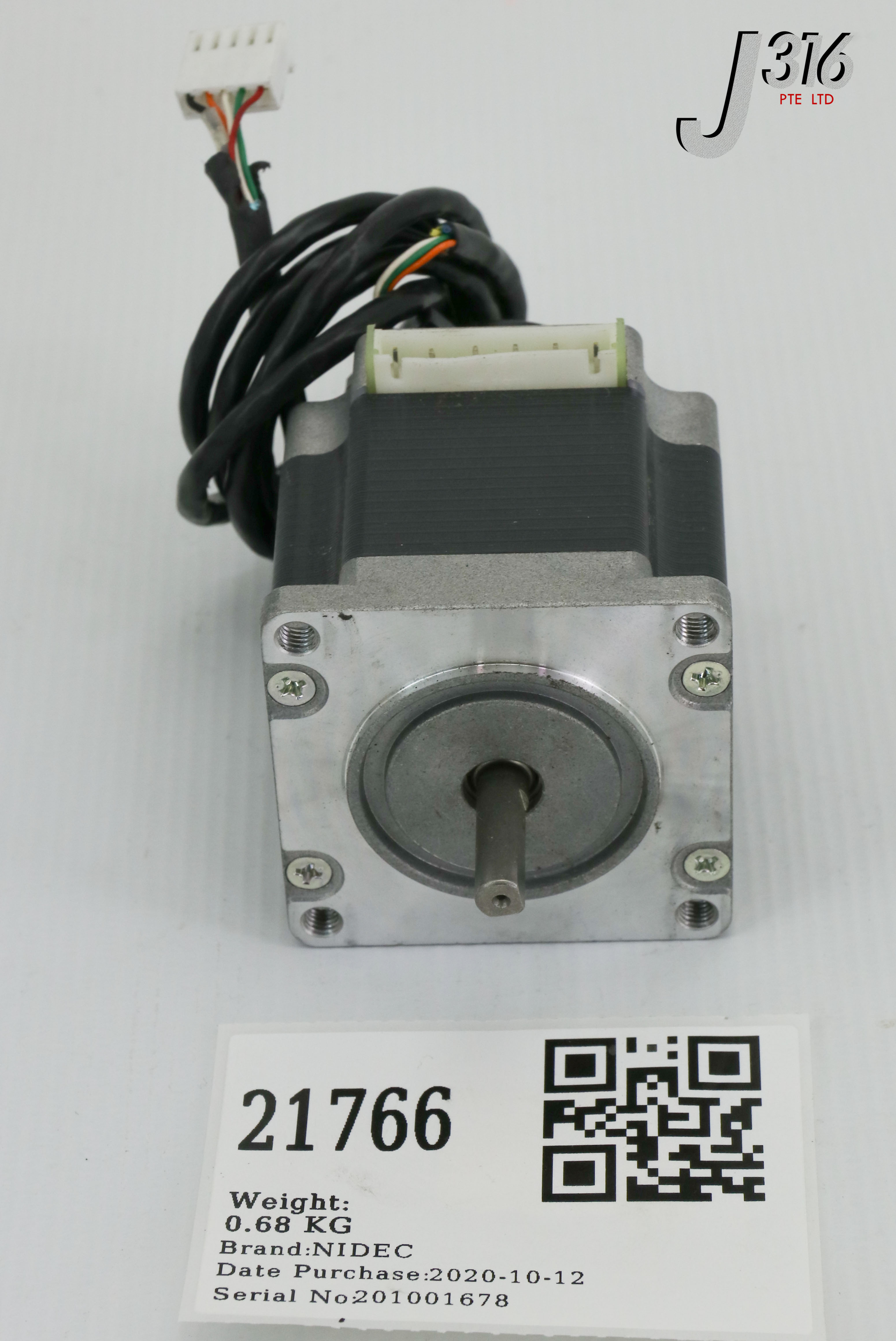 21766 NIDEC SERVO STEPPER MOTOR W ENCODER RENCO R35I KH56KM2B082